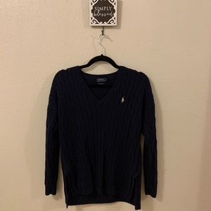 Oversized polo sweater